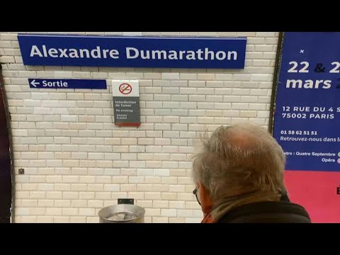 Alexandre Dumarathon, Trocanoë... le métro parisien à l'heure olympique pour le 1er avril | AFP