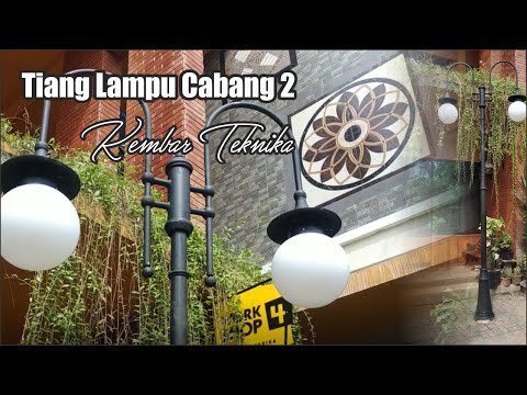 Tiang Lampu Taman Murah | Spesifikasi Cabang Dua