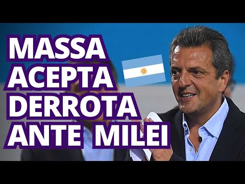 Sergio Massa reconoce la victoria de Javier Milei en Argentina