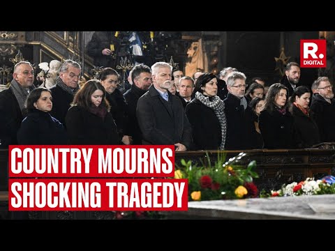 Czech President Attends Mass For Prague Shooting Victims As Country Holds National Mourning