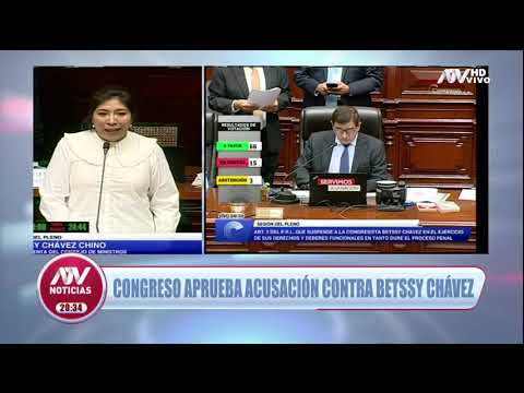 Congreso aprueba acusación constitucional contra Betssy Chávez