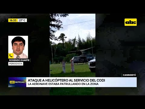 Criminales derribaron helicóptero militar en Brítez Cue, Canindeyú