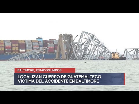 Identifican a guatemalteco víctima de la caída de puente en Baltimore por choque de barco de carga