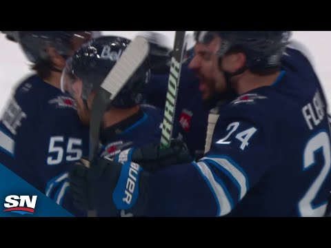 Jets Nikolaj Ehlers Throws Puck Off Stars Esa Lindell Skate For Huge Goal