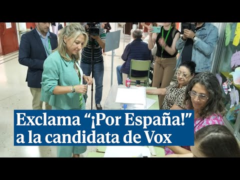 La presidenta de una mesa electoral exclama ¡Por España! a la candidata de Vox Ceuta