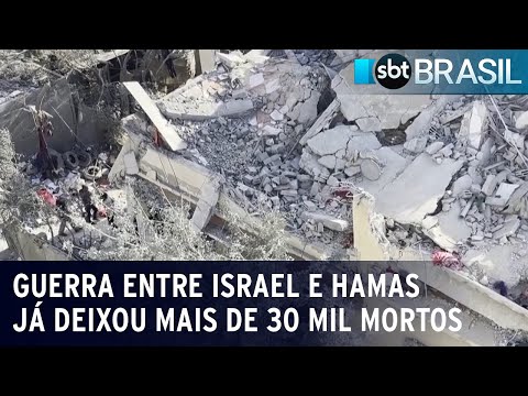 Guerra entre Israel e Hamas já deixou mais de 30 mil mortos | SBT Brasil (29/02/24)