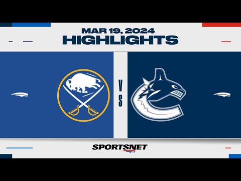 NHL Highlights | Sabres vs. Canucks - March 19, 2024