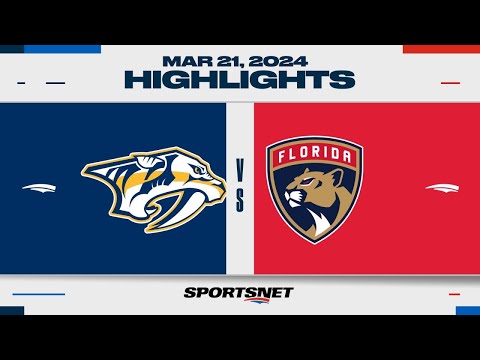 NHL Highlights | Predators vs. Panthers - March 21, 2024