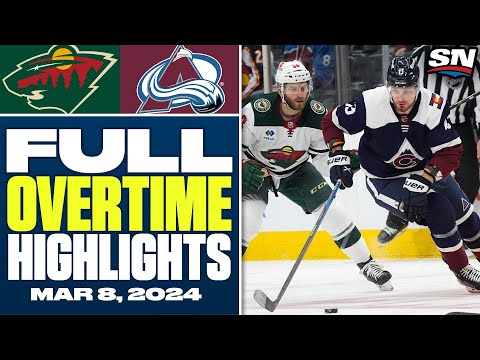 Minnesota Wild at Colorado Avalanche | FULL Overtime Highlights - March 8, 2024