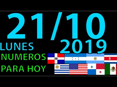 NUMERO PARA HOY LUNES 21 DE OCTUBRE 2019 Y CANTAR BINGO