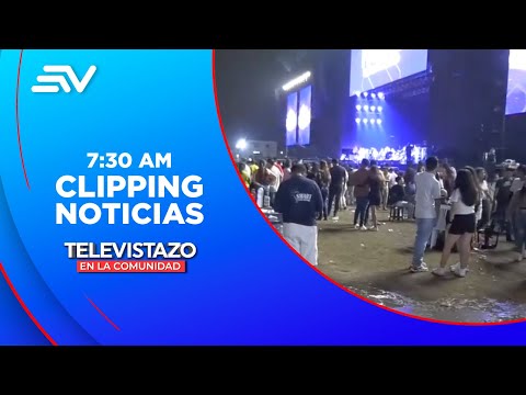Pánico por falsa alerta de bomba en concierto de Nodal en Machala  | Televistazo | Ecuavisa
