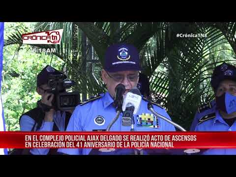 Más de 600 oficiales ascendidos en acto realizado en Ajax Delgado - Nicaragua