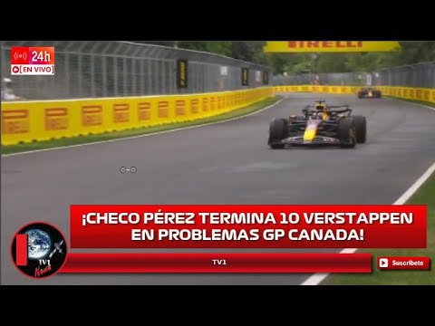 Checo Pérez termina 10 en la FP2 del GP de Canadá Verstappen con RB20 Quemado Alonso Domina