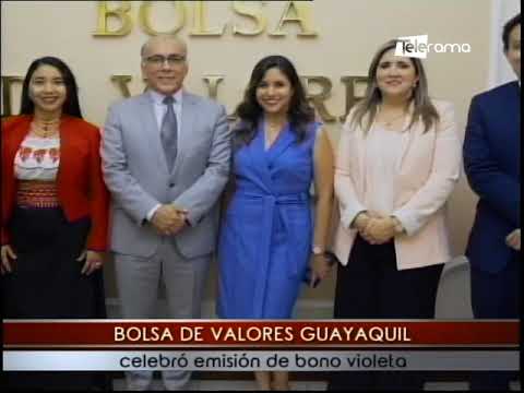 Bolsa de Valores Guayaquil celebra emisión de bono violeta