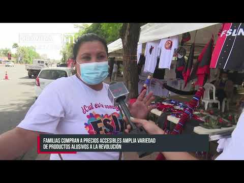 Exitosas ventas de artículos de la Revolución en la Avenida Bolívar a Chávez - Nicaragua