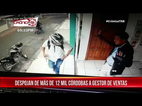 Cámaras captan momento cuando encañonan a vendedor en Managua – Nicaragua