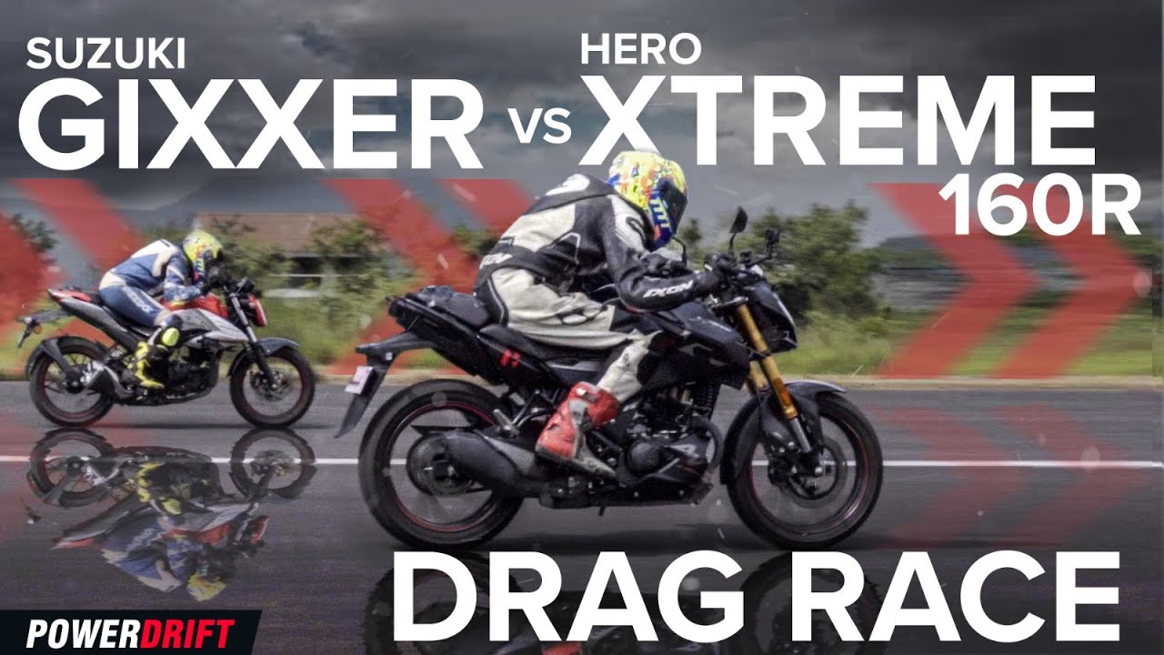 Suzuki Gixxer vs Hero Xtreme 160R 4V | Drag Race | PowerDrift