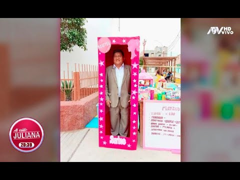 Huaura: Alcalde de Hualmay posa para foto en caja de la muñeca Barbie