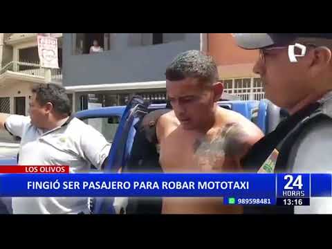 Los Olivos: Falso pasajero roba mototaxi y afirma que lo hizo porque estaba amenazado