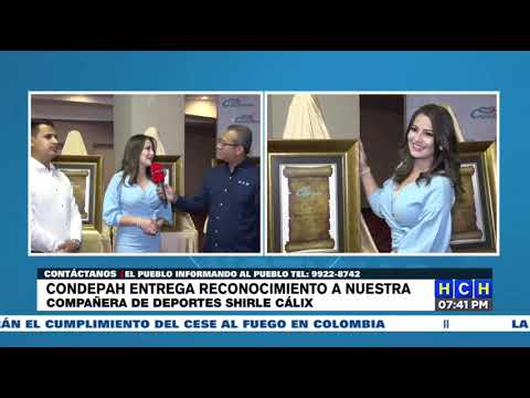 CONDEPAH entrega premio al periodismo deportivo Roberto G. Rivera a Shirle Cálix