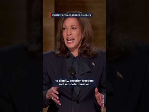 Kamala Harris caps convention with call to end Gaza war, fight tyranny