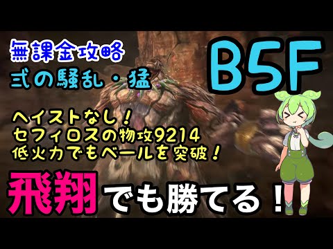 【FF7EC】無課金で攻略　弐の騒乱・猛　B5F　低火力でベールを突破する鍵は隙間時間！　飛翔で攻略！　タイタン　徹底解説！特異バトルタワー　【エバークライシス】【エバクラ】【EverCrisis】