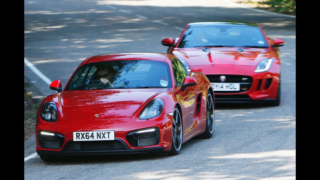 Jaguar F-type coup versus Porsche Cayman GTS - Porsche Videos