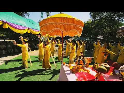 รำบายศรีหลวงพีธีบรรจุพระบรมสา