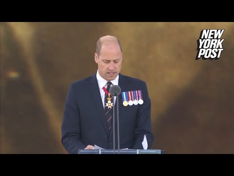 Prince William proudly displays medals as he joins King Charles for 80th D-Day anniversary