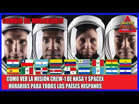 COMO VER EN VIVO LA MISION CREW-1 DE NASA Y SPACEX: TODOS LOS HORARIOS PARA PAISES HISPANOS