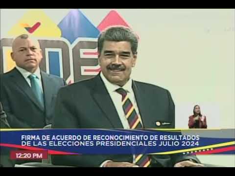 Candidatos firman acuerdo en CNE para reconocer resultados (menos Edmundo González, Enrique Márquez)