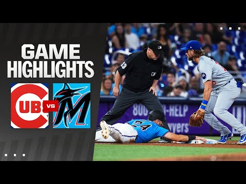 Cubs vs. Marlins Game Highlights (8/25/24) | MLB Highlights