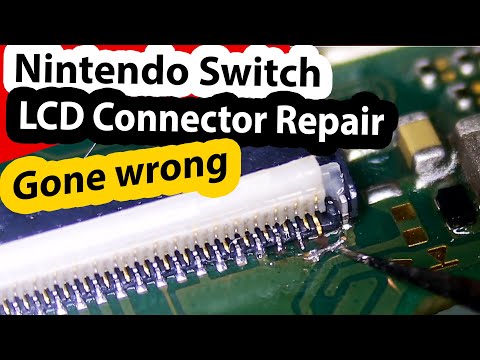 Nintendo Switch LCD Connector replacement gone wrong.