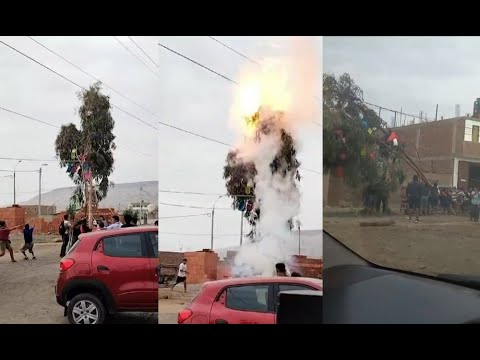 Yunza fatal en Ancón: Hombre muere electrocutado al levantar árbol