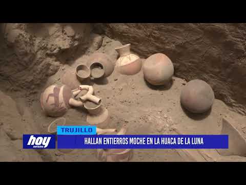 Hallan entierros Moche en la Huaca de la Luna