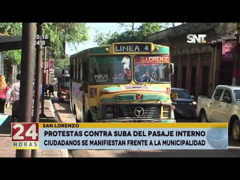 San Lorenzo: Protestas contra suba del pasaje interno
