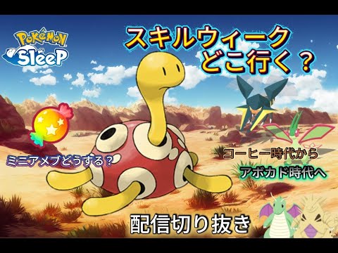 【ポケスリ】ポケスリ配信切り抜き 「スキルウィークどこ行く？」「ミニアメブどうする？」「コーヒー時代からアボカド時代へ」