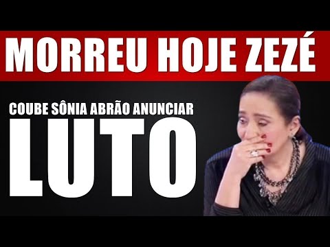 'M0RREU HÁ POUCO ZEZÉ': Coube SÔNIA ABRÃO anunciar a mais dura perda a todo país