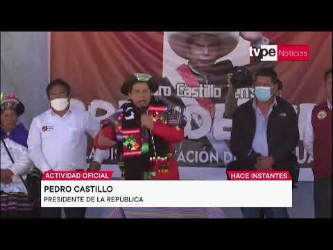 Presidente Pedro Castillo se reúne con comunidad de Carhuapata, Huancavelica