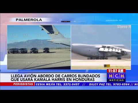 ¡Arriba a Honduras avión con avanzada blindada de la Vicepresidenta de EEUU, Kamala Harris!