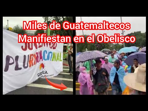 Miles de Guatemaltecos Salen a las Calles  Manifestar por la Corrupcion en Guatemala