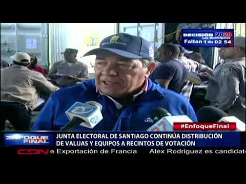 Junta electoral de Santiago continúa distribución de valijas y equipos a recintos de votación