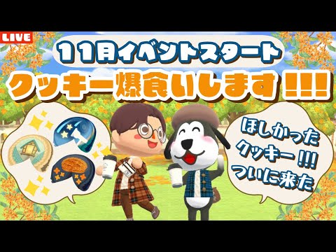 【ポケ森コンプリート】11月イベントスタート!欲しかったクッキー食べまくるLIVE配信!【どうぶつの森ポケットキャンプ】