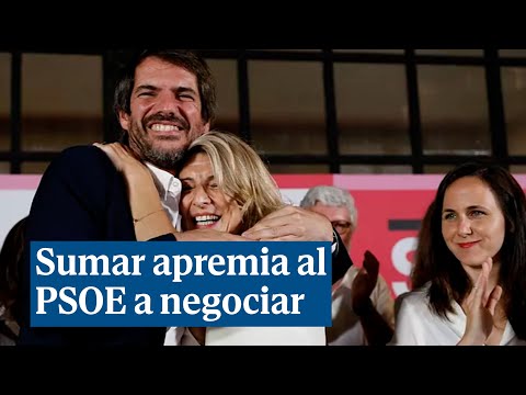 Sumar urge al PSOE a sentarse ya a trabajar en un programa de Gobierno