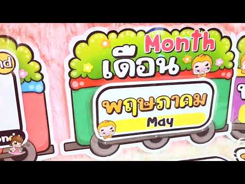 ป้ายวันที่2ภาษาcutetrainแ