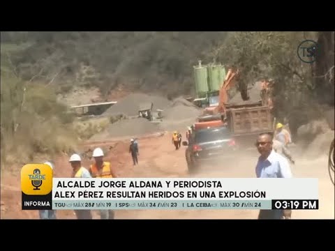 Alcalde Jorge Aldana y periodista Alex Pérez resultan heridos en una explosión