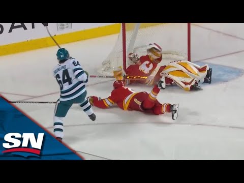 Flames Give Up Two Defensive Zone Turnovers As Sharks Claim The Lead