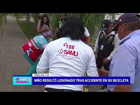 Trujillo: Niño resultó lesionado tras accidente en su bicicleta