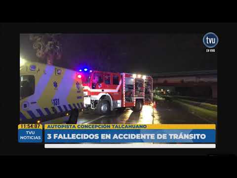 Tres víctimas fatales deja accidente de tránsito en Talcahuano