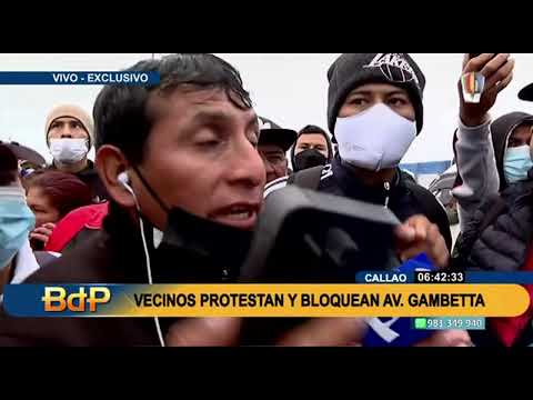 Callao: vecinos bloquearon Av. Gambetta para protestar ante un eventual desalojo